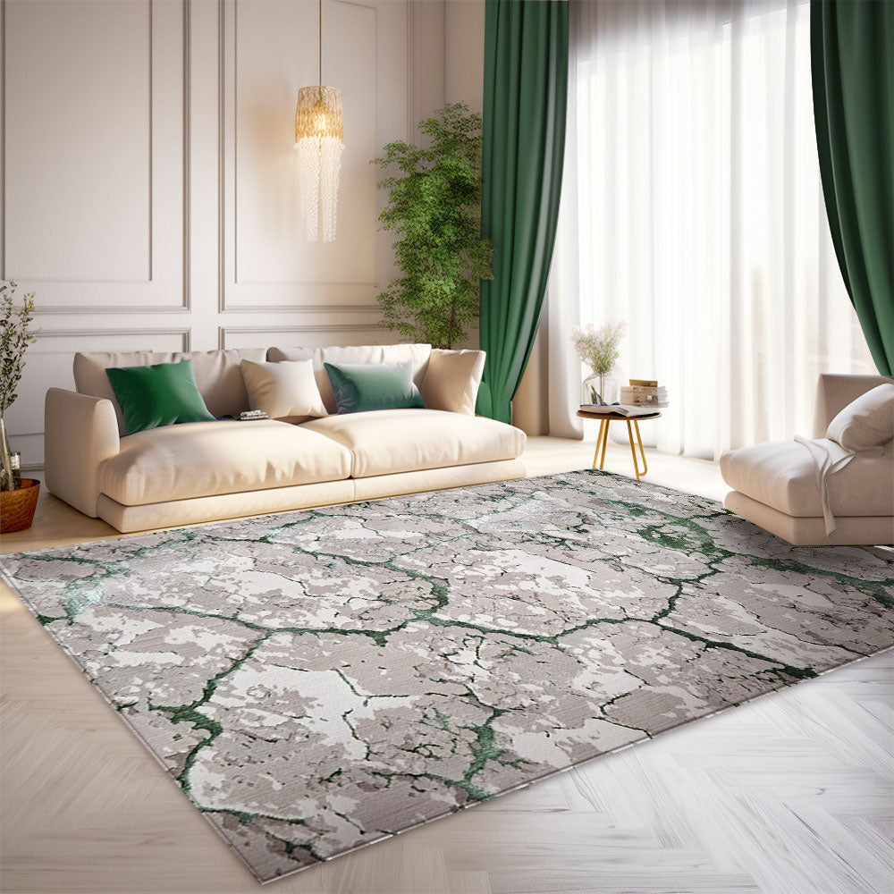 Covor Milano Bedrock Crem Verde